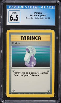 1999 Pokemon Base Set Potion #94 CGC 6.5 EXMT+