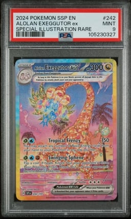 2024 POKEMON SSP EN-SURGING SPARKS #242 ALOLAN EXEGGUTOR EX PSA 9