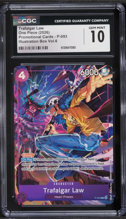 2026 One Piece Promo Cards Illustration Box Volume 6 Alt Art Trafalgar Law #P-093 CGC 10 GEM MINT