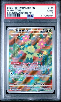 2025 POKEMON JTG EN-JOURNEY TOGETHER ILLUSTRATION RARE #160 MARACTUS PSA 9