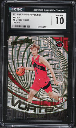 2023 Panini Revolution Vortex Levels Gradey Dick ROOKIE #5 CGC 10 GEM MINT