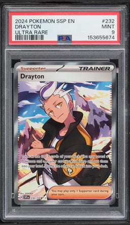 2024 Pokemon Scarlet & Violet Surging Sparks Full Art Drayton #232 PSA 9 MINT