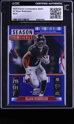 2024 Panini Contenders Optic Blue Bijan Robinson /99 #4 CGC AUTH