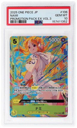 2025 One Piece Promotion Pack Ex Volume 3 Japanese Nami #OP08-106 PSA 10
