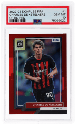 2022 Panini Donruss Fifa Optic Red Charles De Ketelaere #1 161/165 PSA 10