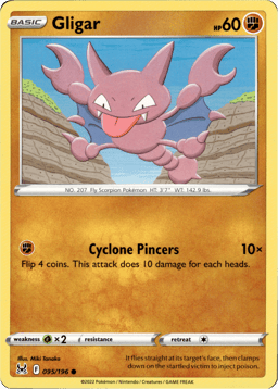 2022 Gligar #95 Lost Origin