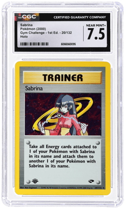 2000 Pokemon Gym Challenge 1st Edition Holo Sabrina #20 CGC 7.5