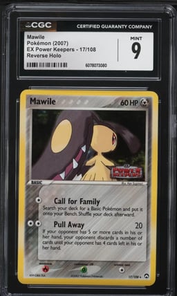 2007 Pokemon EX Power Keepers Reverse Holo Mawile #17 CGC 9 MINT