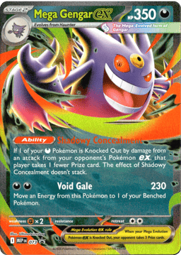 2025 Mega Gengar ex #73 Mega Evolution Black Star Promos