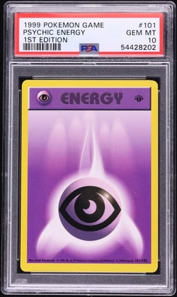 1999 Pokemon Base Set Shadowless 1st Edition Psychic Energy #101 PSA 10 GEM MINT