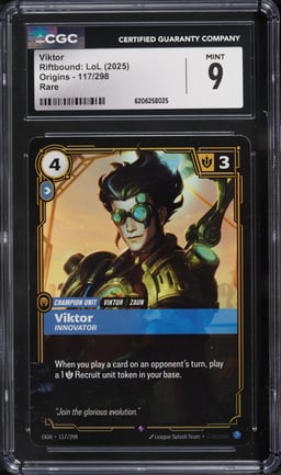 2025 Riftbound League Of Legends LoL Origins Viktor #117 CGC 9 MINT