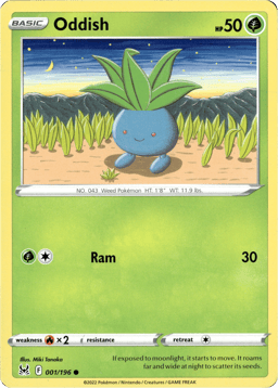 2022 Oddish #1 Lost Origin
