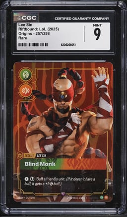 2025 Riftbound League Of Legends Origins Lee Sin #257 CGC 9 MINT