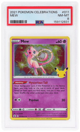 2021 Pokemon Sword and Shield Celebrations Mew #011 PSA 8