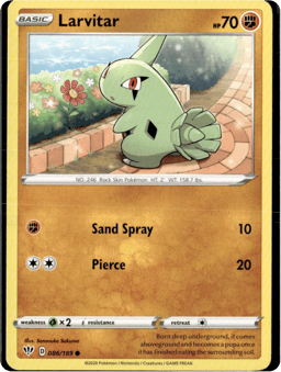 2020 Larvitar #86 Darkness Ablaze