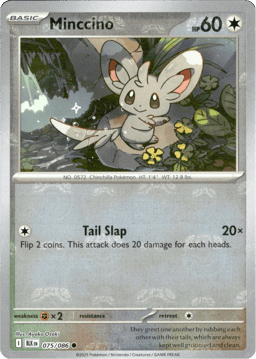 2025 Minccino  (Master Ball) #075 Black Bolt