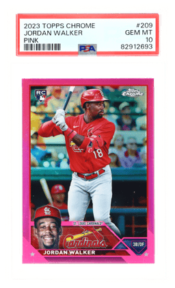 2023 Topps Chrome Pink Refractor Jordan Walker #209 PSA 10