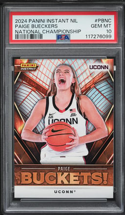 2024 Panini Instant NIL National Championship Paige Bueckers ROOKIE /3383 PSA 10