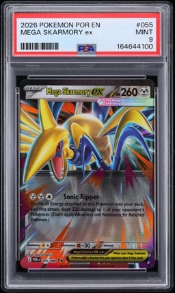 2026 Pokemon Mega Evolution Perfect Order Holo Mega Skarmory EX #055 PSA 9 MINT