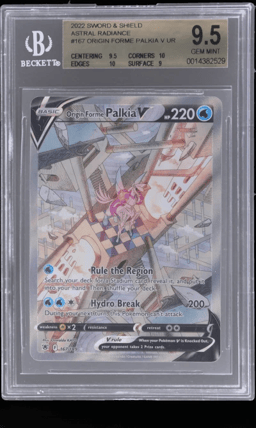 2022 Pokemon Sword and Shield Astral Radiance Ultra Rare Origin Forme Palkia V #167 BGS 9.5