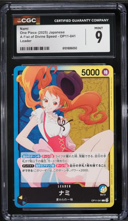2025 One Piece Japanese A Fist Of Divine Speed Leader Nami #OP11-041 CGC 9 MINT