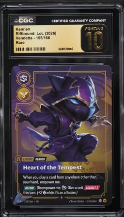 2026 Riftbound League Of Legends LoL Vendetta Kennen #155 CGC 10 PRISTINE
