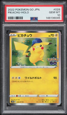 2022 Pokemon Japanese Sword & Shield GO Holo Pikachu #28 PSA 10 GEM MINT