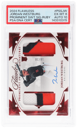 2024 Panini Flawless Prominent Dual Swatch Signatures Ruby Jordan Westburg #PSS-JW 10/20 PSA 6