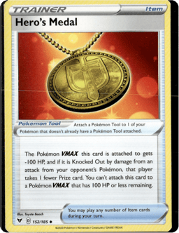 2020 Hero's Medal #152 Vivid Voltage