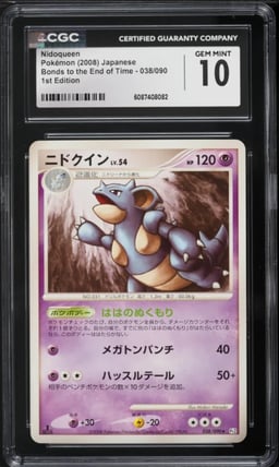 2008 Pokemon Japanese DP Bonds To The End Of Time 1st Edition Nidoqueen #38 CGC 10 GEM MINT