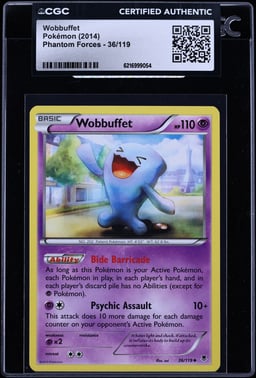 2014 Pokemon Phantom Forces Wobbuffet #36 CGC AUTH