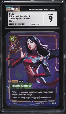 2026 Riftbound League Of Legends LoL Spiritforged Irelia #195 CGC 9 MINT