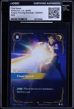 2025 Riftbound: LoL Origins Proving Grounds Final Spark #022 CGC AUTH