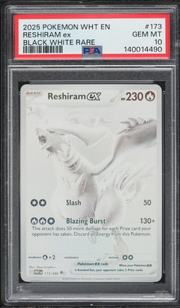 2025 Pokemon Scarlet & Violet White Flare BWR Reshiram ex #173 PSA 10 GEM MINT