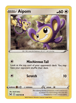 2022 Aipom #144 Lost Origin