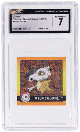 1999 Pokemon Stickers Series 1 Cubone #104 CGC 7