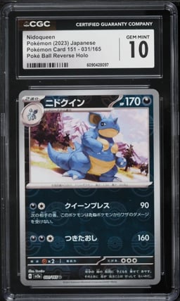 2023 Pokemon Japanese SV 151 Poke Ball Reverse Holo Nidoqueen #31 CGC 10 GEM MINT