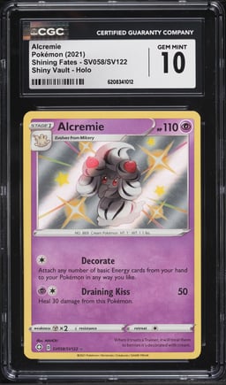 2021 Pokemon Sword & Shield Shining Fates Shiny Alcremie #SV058 CGC 10 GEM MINT