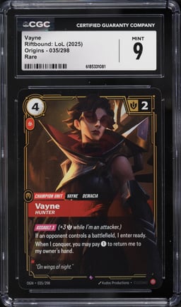 2025 Riftbound: LoL Origins Vayne #035 CGC 9 MINT