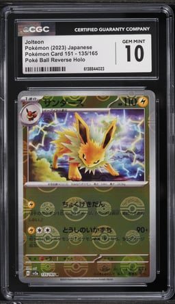 2023 Pokemon Japanese Scarlet & Violet 151 Poke Ball Reverse Holo Jolteon #135 CGC 10 GEM MINT