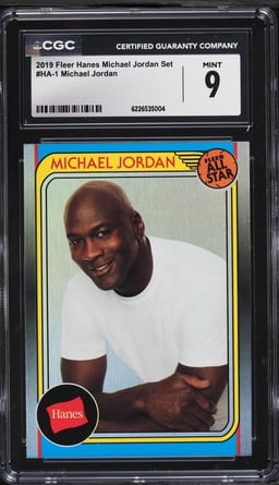 2019 Fleer Hanes Set Michael Jordan #HA-1 CGC 9 MINT