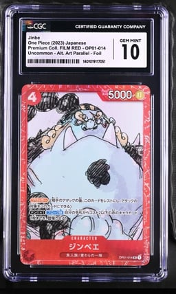 2023 ONE PIECE CCG JAPANESE JINBE FILM RED ALT ART OP01-014 CGC 10 7051