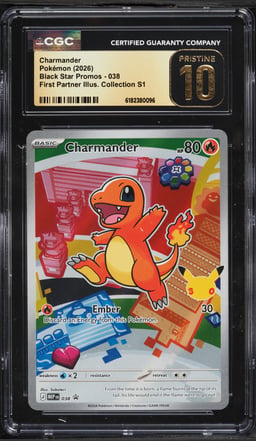 2026 Pokemon Mega Evolution Promo First Partner Illustration S1 Charmander #38 CGC 10 PRISTINE