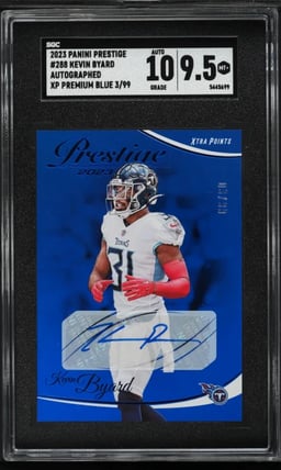 2023 Panini Prestige Xtra Points Premium Blue Kevin Byard AUTO /99 #288 SGC 9.5