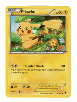 2014 Pikachu #27 Furious Fists