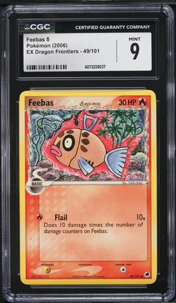 2006 Pokemon EX Dragon Frontiers Feebas #49 CGC 9 MINT