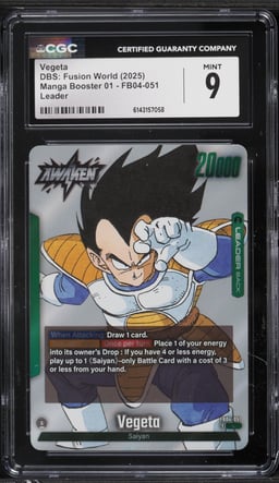 2025 Dragon Ball Super Fusion World Manga Booster 01 Leader Vegeta #FB04-051 CGC 9 MINT