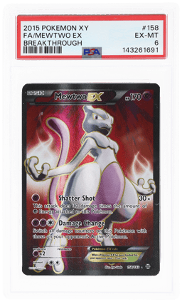 2015 Pokemon XY Breakthrough Ultra Rare Mewtwo Ex #158 PSA 6