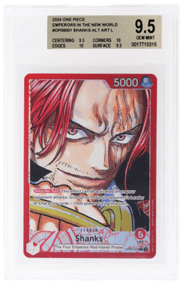 2024 One Piece Emperors In the New World Alternate Art Shanks #OP09-001 BGS 9.5