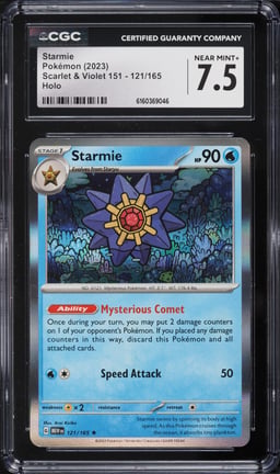 2023 Pokemon Scarlet & Violet 151 Holo Starmie #121 CGC 7.5 NRMT+